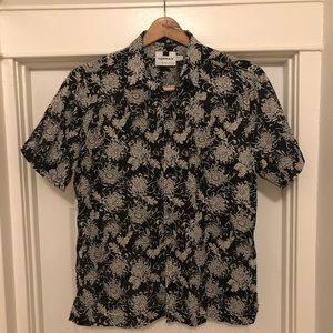 Floral Short Sleeve Topman Button Up Shirt